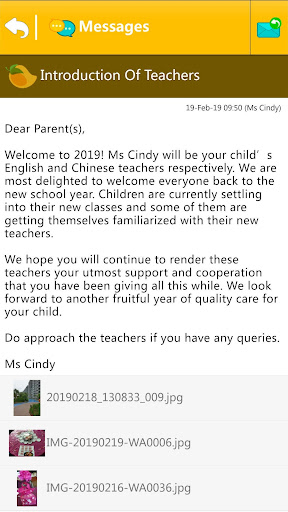 CommApp for Parents Screen 3