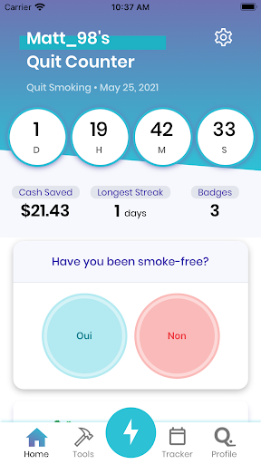 Android application Quash - Quit Vaping screenshort