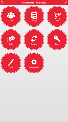 Android application BHR Helmets catalogo caschi screenshort