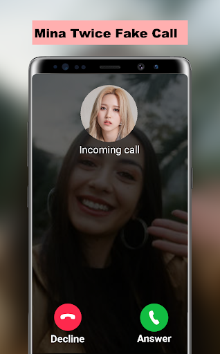 Android application Mina Twice Fake Call screenshort
