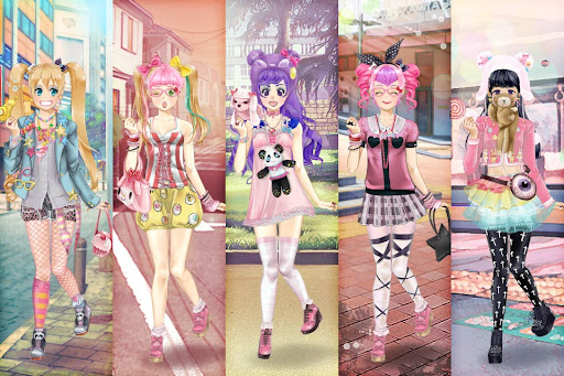 Android application Anime Girl Avatar And Dress Up screenshort