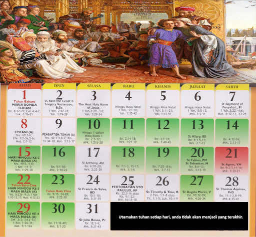 Android application catholic table calendar 2023 M screenshort