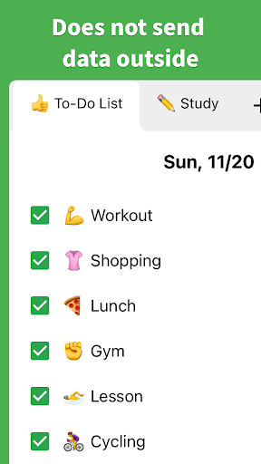Screenshot of Daily Checklist - Today's Task