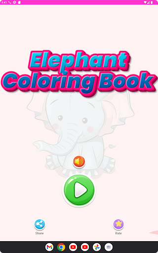 Android application Elephant coloring game screenshort