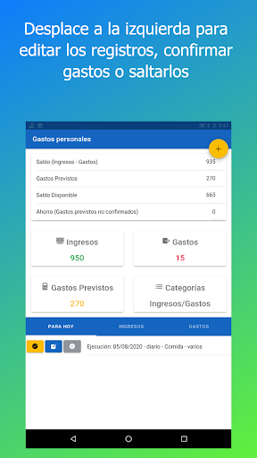 Gastos Personales & Presupuest Screen 2
