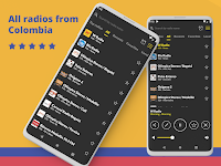 screenshot of Radio Colombia live
