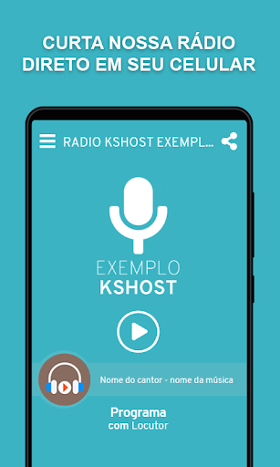 Android application Rádio KSHOST - Exemplo 1 screenshort