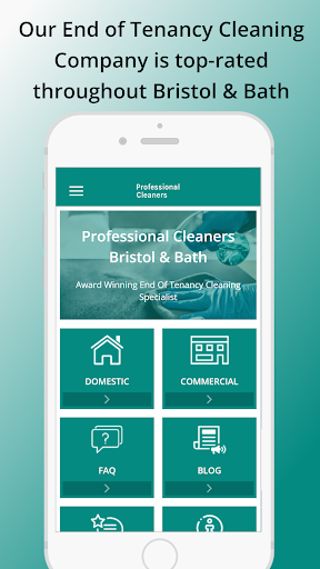 Android application Professional Cleaners screenshort