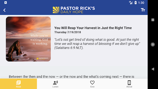 Daily Hope - Pastor Rick Warren