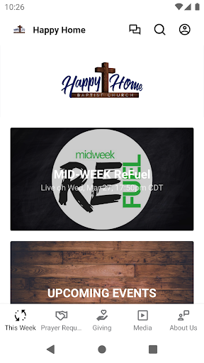Android application Happy Home Baptist Church screenshort