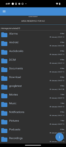 Dark File Manager with FTP Screen 2
