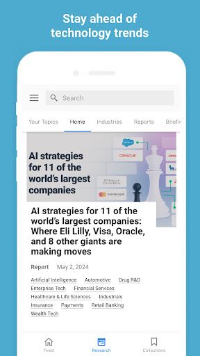 Android application CB Insights screenshort