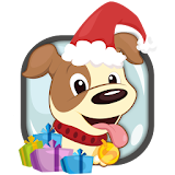 Puppy in Bubble Christmas Fall icon