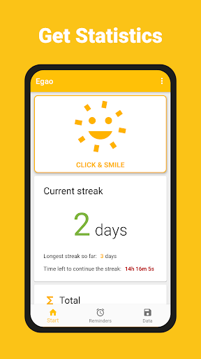 Android application Egao - Happiness by smiling screenshort