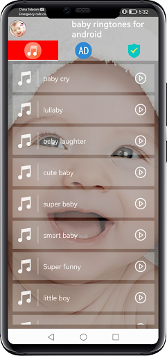 Android application Baby Ringtones For Android screenshort