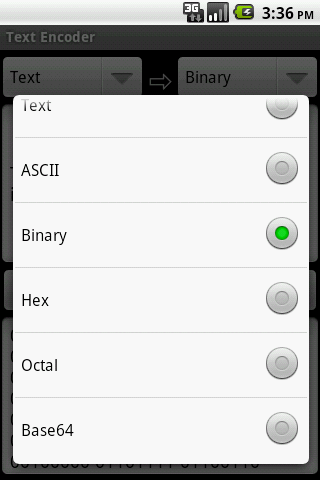 Text Encoder (ASCII Converter) Screen 2