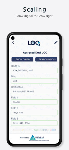 Android application LOC - Label On a Cable screenshort
