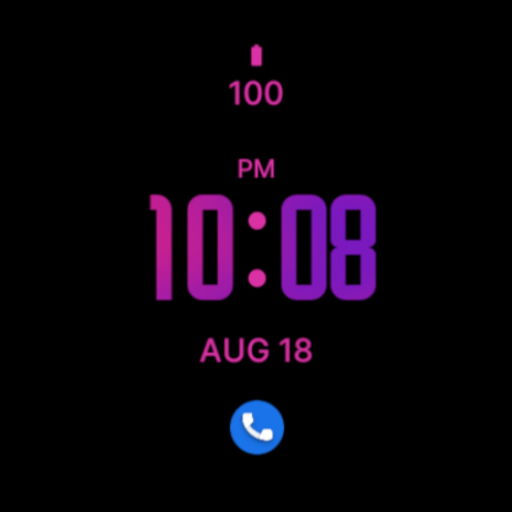 Pink Purple Modern Watch Face logo