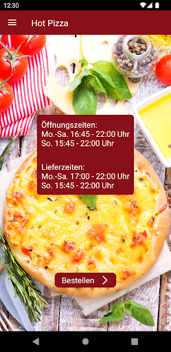 Android application Hot Pizza screenshort