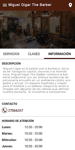 Android application Miguel Gigar The Barber screenshort