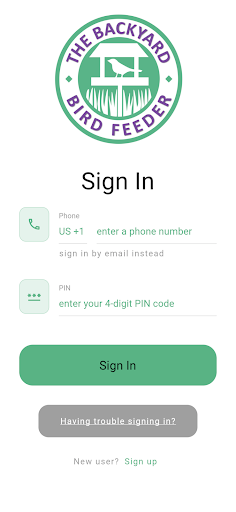 Android application Backyard Bird Feeder screenshort