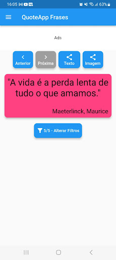 Android application Quotes Frases screenshort