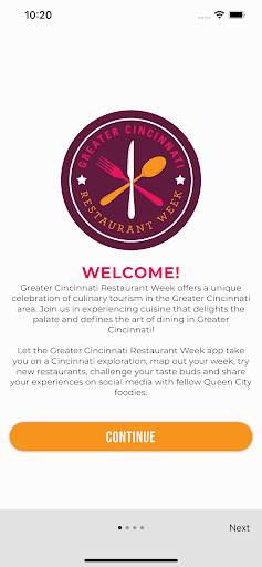 Android application Cincinnati Restaurant Week screenshort