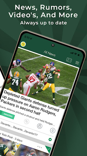 Screenshot of Green Bay Football News
