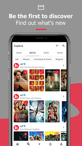 Android application Raf: Movies, TV Series, Books screenshort