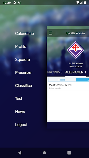 Android application Fiorentina Sport Solutions screenshort