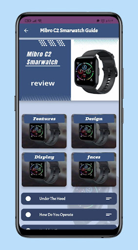 Android application Mibro C2 Smarwatch Guide screenshort