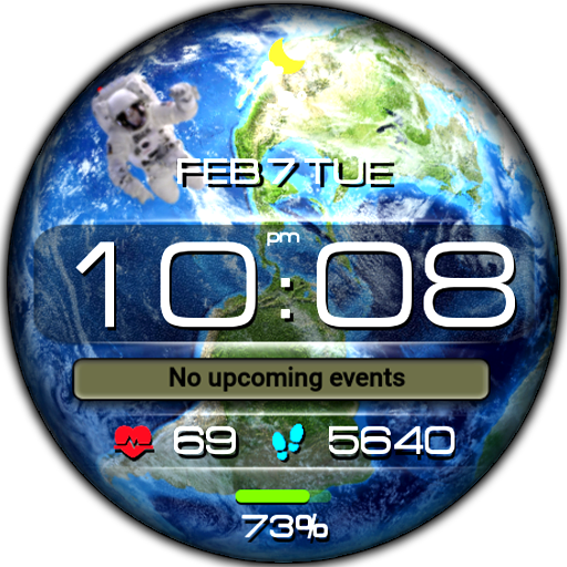 Earth MOD space animated Logo