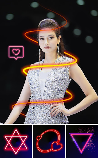 Android application Neon photo editor light effect screenshort