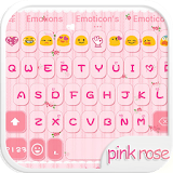 Pink Rose Emoji Keyboard Theme icon