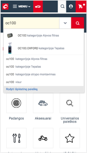 Inter Cars e-Catalog LT Screen 2