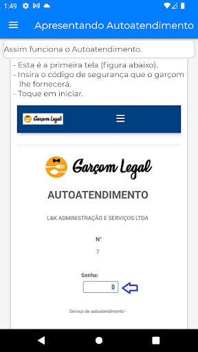 Garçom Legal - Autoatendimento Screen 3