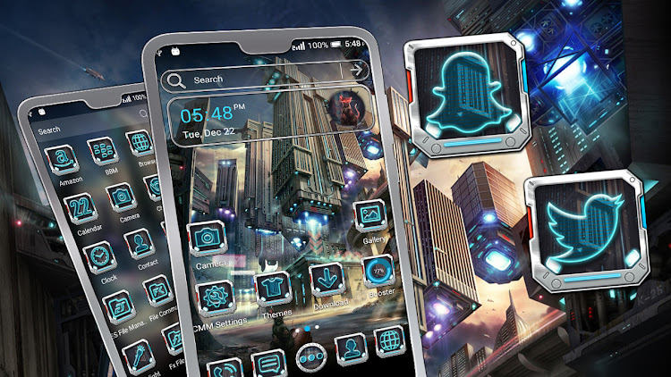 Future City Launcher Theme - 2.3 - (Android)