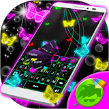 Neon Butterflies Keyboard icon