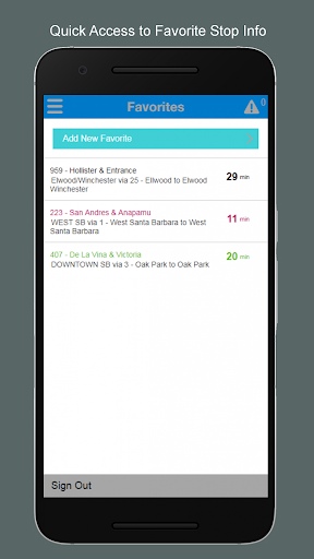 SBMTD BusTracker Screen 3