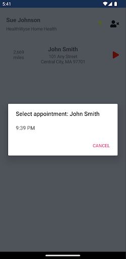 HealthWyse EVV Screen 3