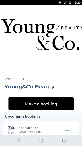 Android application Young&Co Beauty screenshort