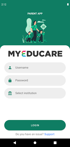 Android application MyEduCare Parent screenshort