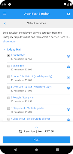 URBAN FOX BARBER SHOP Screen 2