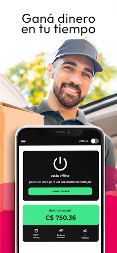 Android application Tizo entrega screenshort
