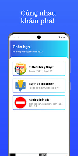 Android application Học bằng lái xe máy 2024 screenshort