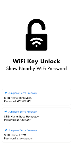 Android application Wifi Password Show Key Scanner screenshort