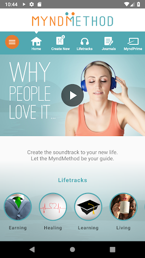 Android application MyndMethod screenshort
