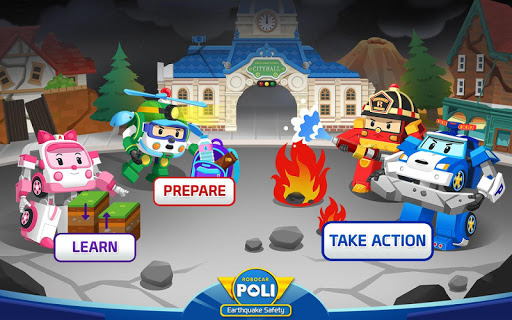 Screenshot of Robocar Poli Earthquake Safety