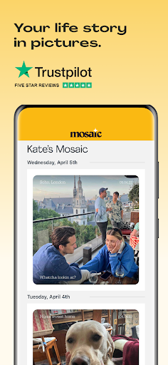 Android application Mosaic Journal screenshort