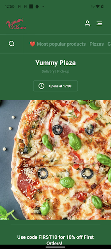 Android application Yummy Plaza screenshort